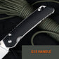 D2 Steel Folding Knife with Liner Lock - EDC with Paracord Lanyard & Premium Sheath