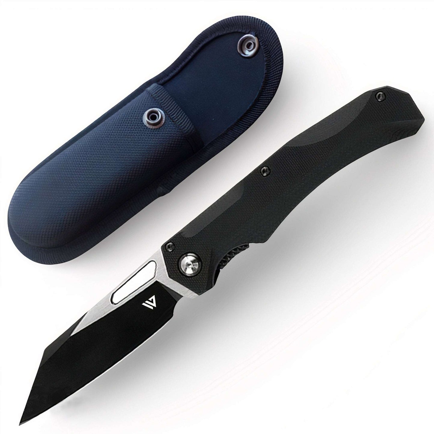 Wilora Manual EDC Folding Knife with D2 Steel Blade, Liner Lock, G10 Handle - Includes Nylon Sheath & Pocket Clip