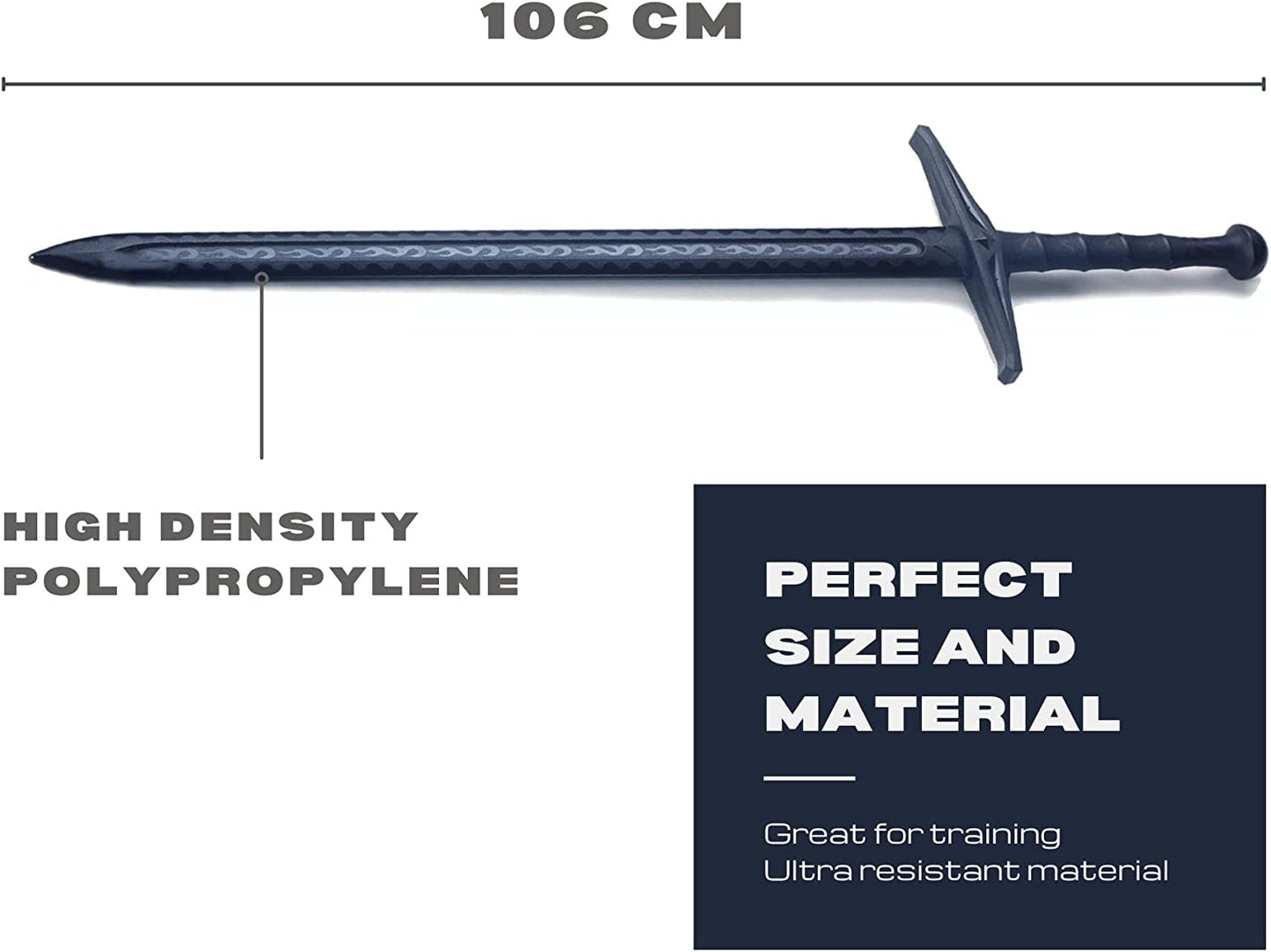 Polypropylene Black Medieval Sword