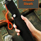 Wilora Black Coated 5Cr13 Steel Hunting Knife - Non-Slip ABS Handle, 58 HRC, CNC Edge, Includes Paracord Rope & Nylon Sheath