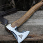 Wilora Hand-Forged Camping Axe – High-Carbon Steel Blade, Durable Solid Wood Handle, PU Leather Sheath & Lanyard