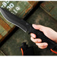 Wilora Black Coated 5Cr13 Steel Hunting Knife - Non-Slip ABS Handle, 58 HRC, CNC Edge, Includes Paracord Rope & Nylon Sheath