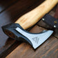 Wilora Walnut Wood Axe | 50CM Carbon Steel Head with Ergonomic Walnut Handle, PU Sheath, and Lanyard