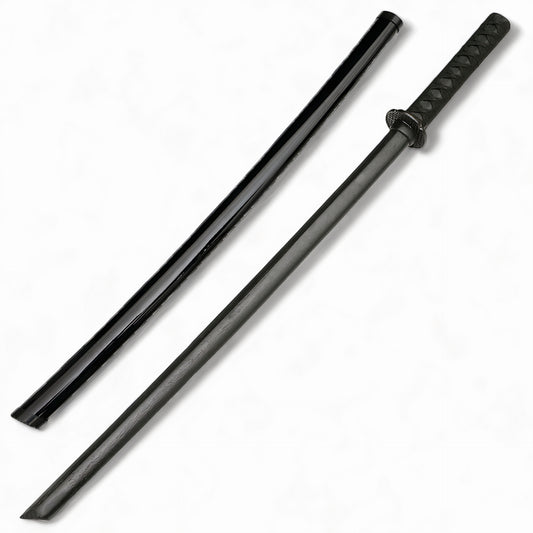 Wilora Black Bokken Sword | 102 CM Wooden Training Katana with Plastic Scabbard